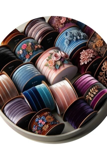 βελούδινες κορδέλες 9mm / velvet ribbons 9mm