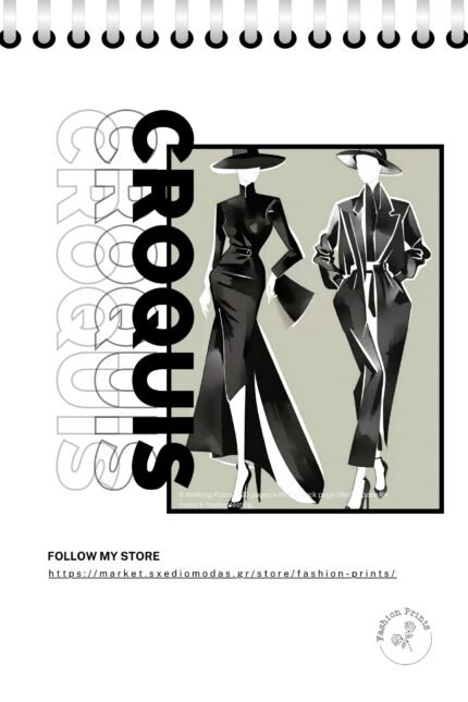 Walking Poses Fashion Sketcbook back cover