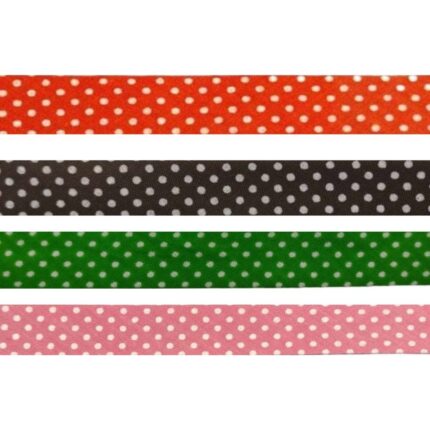 Ρέλι ποπλίνα πουά / polka dot bias tape