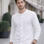 πατρόν ραπτικής για μοντέρνο ανδρικό τοπ φορεμένο έτοιμο το ρούχο