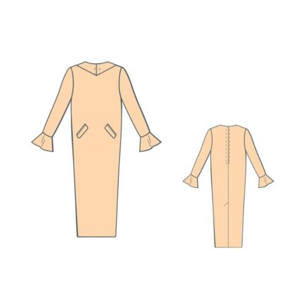 Πατρόν για ελαστικό μίντι φόρεμα / Sewing Pattern midi dress