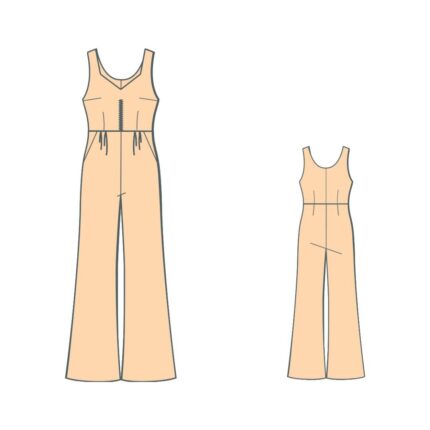 Ολόσωμη φόρμα με φερμουάρ / Jumpsuit Pattern