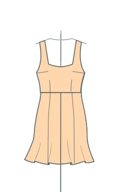 Πατρόν φόρεμα τρομπέτα