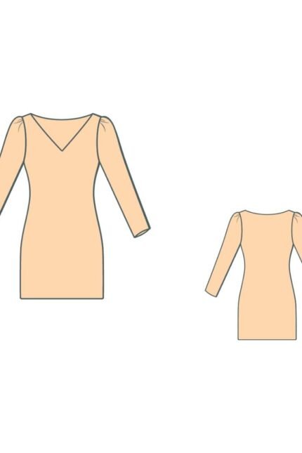 Πατρόν φορέματος ίσια γραμμή / Straight line dress pattern
