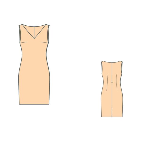Εφαρμοστό φόρεμα πατρόν / Fitted dress pattern