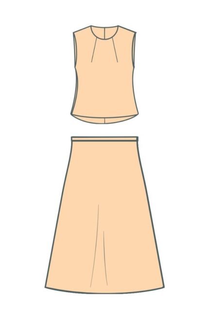 Set pattern sewing skirt-top / σετ πατρόν