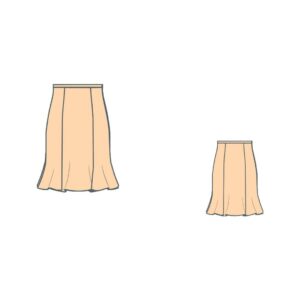 Φούστα Paneled πατρόν / Paneled skirt pattern
