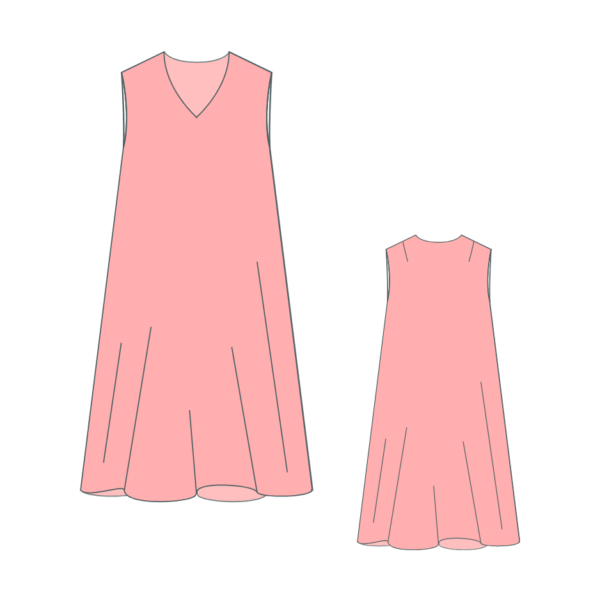 Pattern for a midi dress for girls