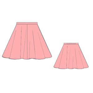 Pattern for children's Lambada skirt.