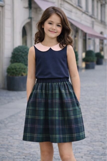 Πατρόν ραπτικής για φούστα παιδική έτοιμο φορεμένο