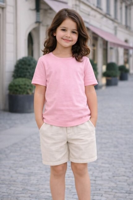 Πατρόν ραπτικής μπλουζάκι t- shirt για κορίτσια 2-6 ετών έτοιμο φορεμένο