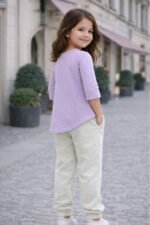 Πατρόν ραπτικής μπλουζάκι για κορίτσια 2-6 ετών έτοιμο φορεμένο