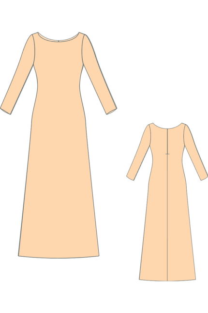 Πατρόν για φόρεμα μακρύ \ Dress pattern for a long dress