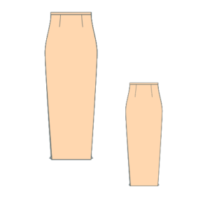Pattern for a midi pencil skirt
