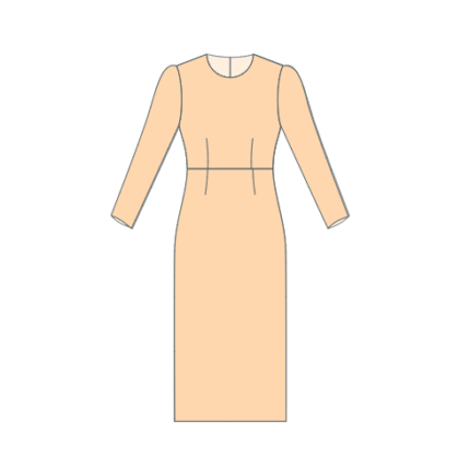 Pattern for a straight midi dress