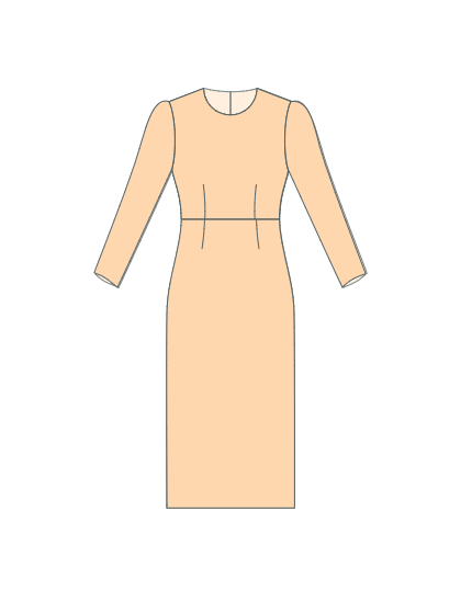 Πατρόν για ίσιο μίντι φόρεμα