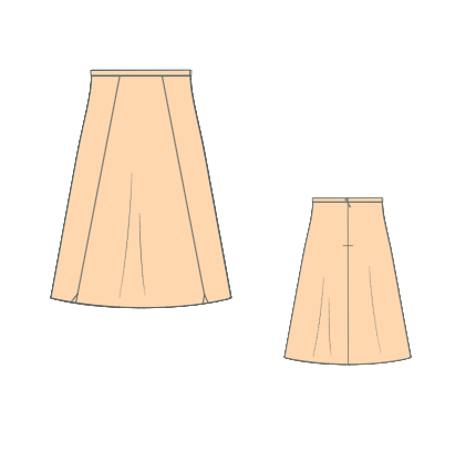 Pattern for an A-line skirt