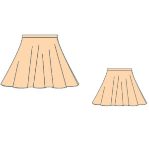 Pattern for a mini umbrella skirt