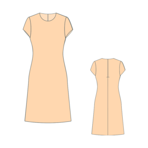 Pattern for a dress with short sleeves