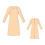 Dress with raglan sleeves