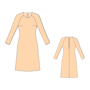 Dress with raglan sleeves