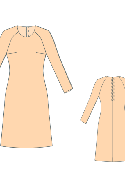 Φόρεμα με ρεγκλάν μανίκι