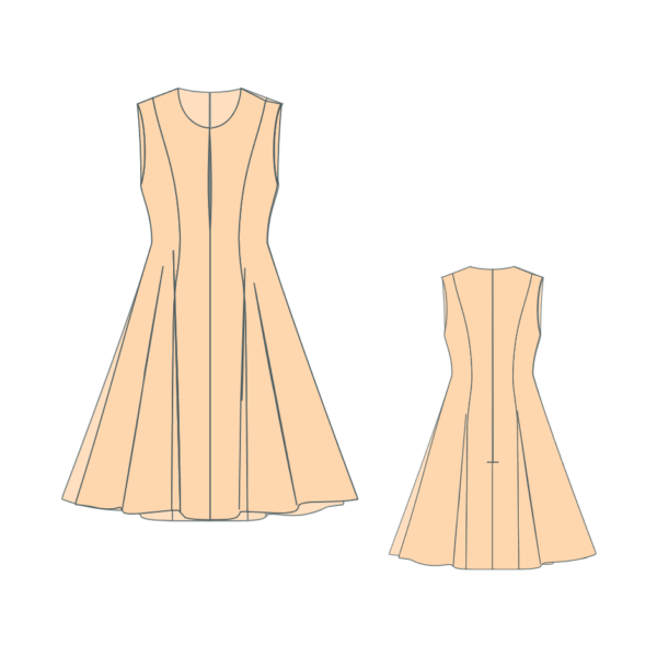 Pattern for a fit-and-flare dress