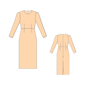 Pattern for a straight midi dress