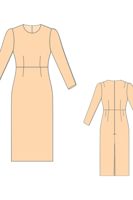 Pattern for a straight midi dress