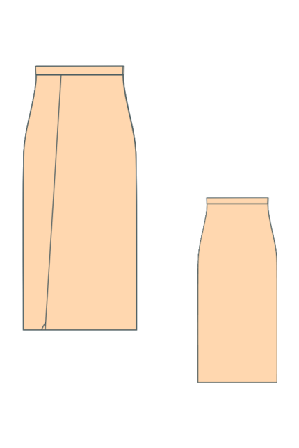 Πατρόν για φούστα με σκίσιμο εμπρός