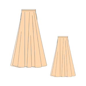 Pattern for a long skirt
