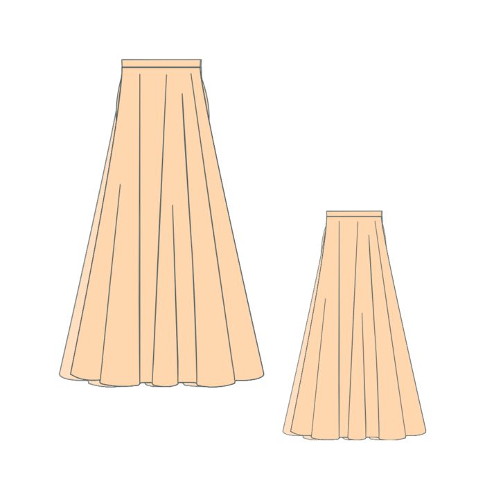 Pattern for a long skirt