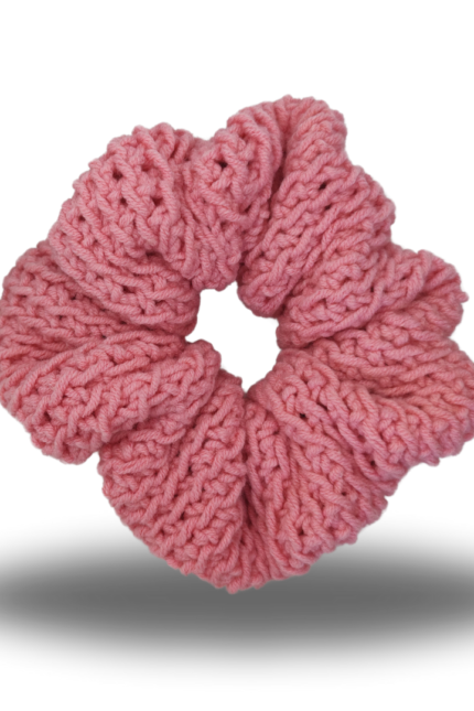 Πλεκτό λαστιχάκι μαλλιών dusted pink