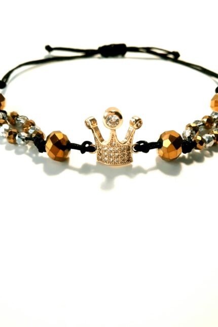 Βραχιόλι με κορώνα και κρύσταλλα τύπου swarovski
