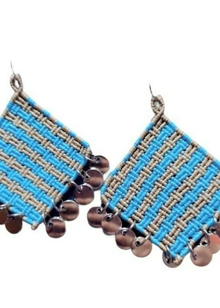 Έθνικ Μακραμέ Σκουλαρίκια Ρόμβος