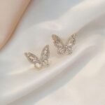 Σκουλαρίκια πεταλούδες σε χρυσό