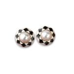 Vintage black and white earings