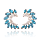 ''Moon'' Σκουλαρίκια με θαλασσι πέτρες