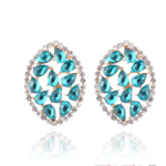 ''Eliz'' Σκουλαρίκια με τιρκουάζ πέτρες