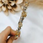 Στέκα λαμπερή διακομισμένη με κρύσταλλα σε σαμπανιζέ χρώμα