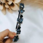 Στέκα λαμπερή διακομισμένη με κρύσταλλα σε μπλε χρώμα