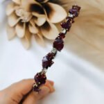 Στέκα λαμπερή διακομισμένη με κρύσταλλα σε κόκκινο χρώμα