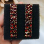 ''Aggy'' Σκουλαρίκια με κόκκινες πέτρες