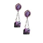 Χειροποιητα Σκουλαρικια απο πολυμερη πηλο ,επικαλυμμενα με υγρο γυαλι