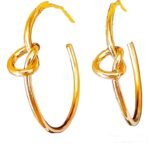 Μοντέρνα Σκουλαρίκια Κρίκοι Κόμπος