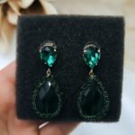 ''Anastasia'' Σκουλαρίκια με λαμπερές πέτρες πράσινο