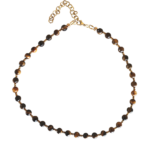 Κοντό Κολιέ με Μάτι Τίγρης