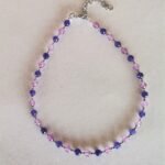 Κολιέ με μωβ και λιλά jade