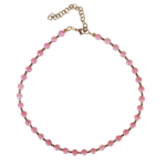 Κολιέ Choker Με Ροζ Αχάτη