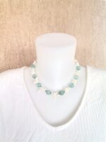 Κολιέ με βεραμάν jade και λευκό κοράλι - Image 2